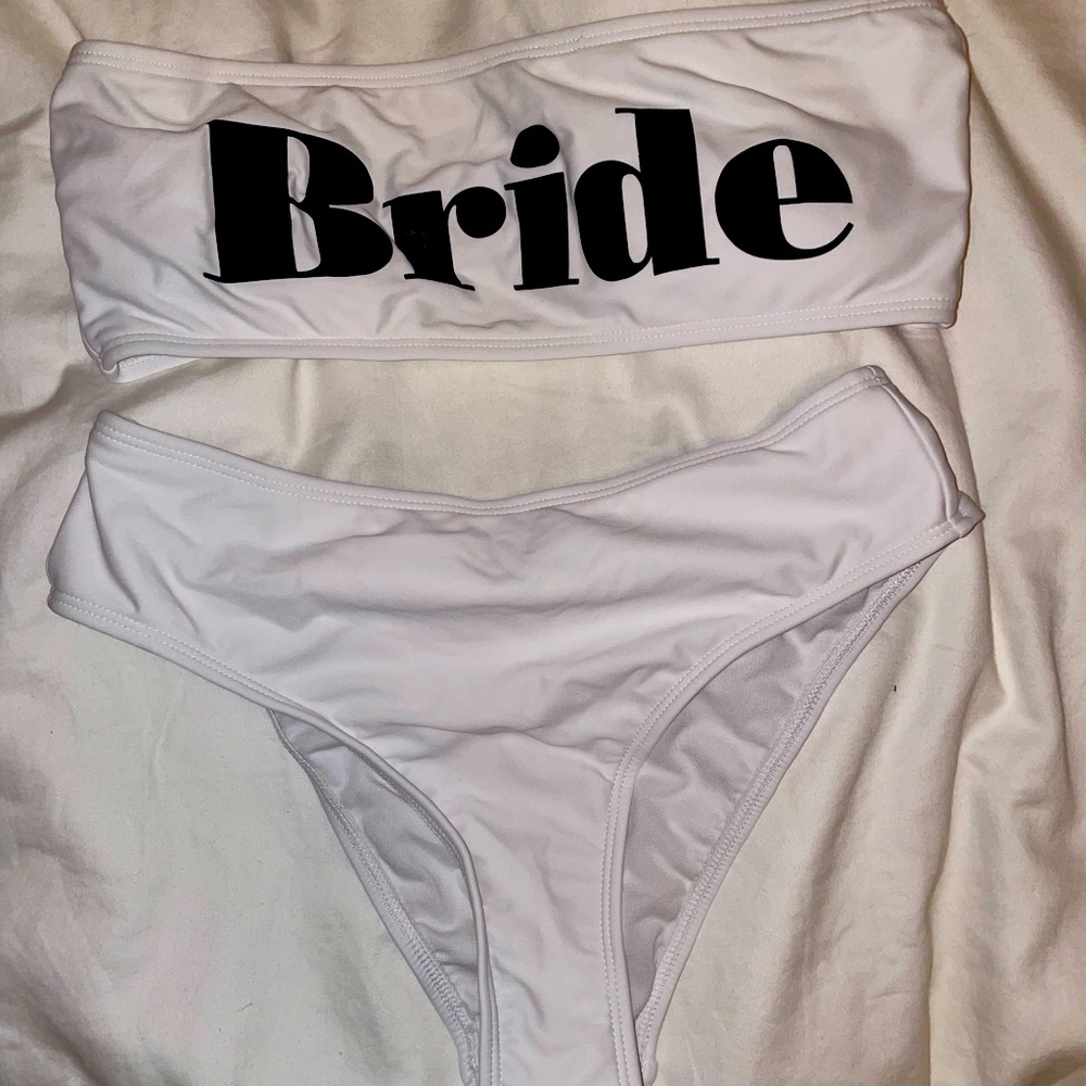 Bride bachelorette bandeau bikini